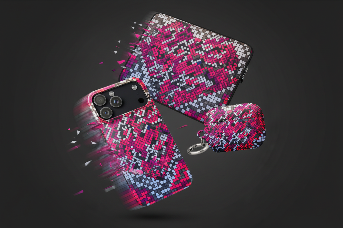 Pixelated Magenta Heart