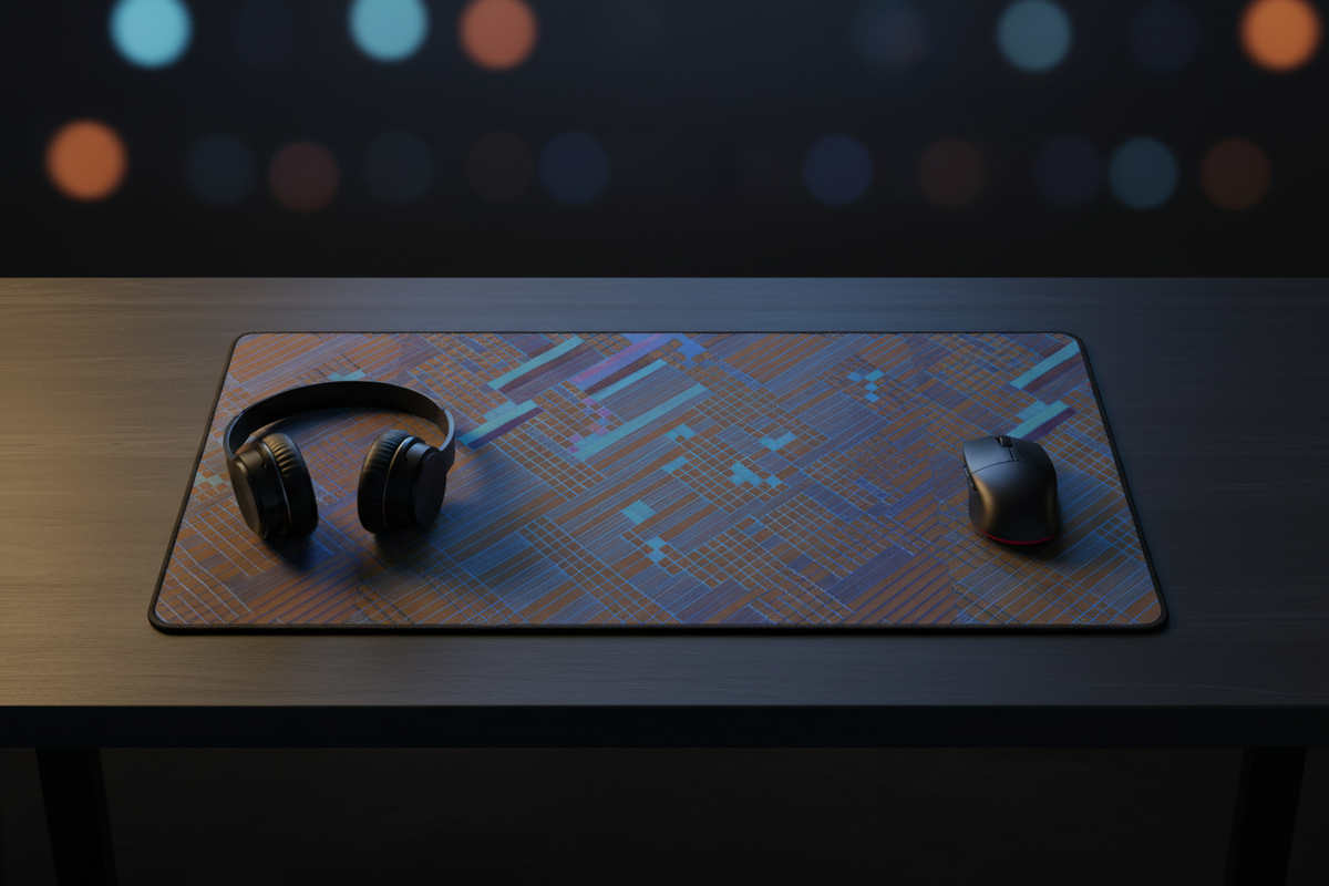 Pixelated Mosaic Desk Mat Hero
